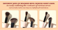 Jessup-Juego de brochas de maquillaje con esponja, 3/7 piezas, doble cara, base, colorete, sombra de ojos con caja de regalo - details 2