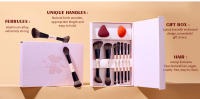 Jessup-Juego de brochas de maquillaje con esponja, 3/7 piezas, doble cara, base, colorete, sombra de ojos con caja de regalo - details 6