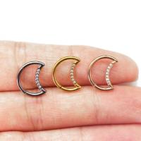 Piercing G23 de titanio en forma de luna para nariz, piercing para el tabique nasal, de la oreja tragus, cartílago, hélice, labio, segmento de aro, anillos para la nariz, circón - details 2