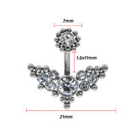 Piercing de cristal de 14g para el ombligo, piercing para el ombligo, barra, colgante, joyería para el cuerpo, unisex, nuevos estilos - details 3