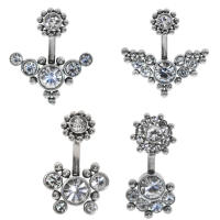 Piercing de cristal de 14g para el ombligo, piercing para el ombligo, barra, colgante, joyería para el cuerpo, unisex, nuevos estilos - details 1