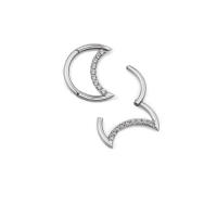 Anillo de titanio para la nariz F136 cz, aro de segmento con bisagras en forma de luna de 8-10mm, cartílago para la oreja, tragus helix, piercing para la nariz, joyería para el cuerpo - details 2