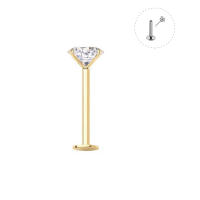 Juego de piercing de acero para labio, Gema de cristal de 20g-16g, 1,5-4mm, piercing para cartílago, para tragus, helix, conch, 2 uds. - details 4