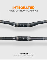 TOSEEK Carbon Handlebar MTB Handlebar Flat Or Rise Handlebar 31.8*580/600/620/640/660/680/700/720/740/760mm Matte Bike Parts - details 0