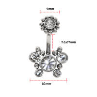 Piercing de cristal de 14g para el ombligo, piercing para el ombligo, barra, colgante, joyería para el cuerpo, unisex, nuevos estilos - details 9
