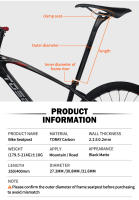TOSEEK Carbon Seatpost 27.2/30.8/31.6mm Matte Black MTB/Road Bike Seat Post Length 400mm Seat Tube Bicycle Parts - details 3