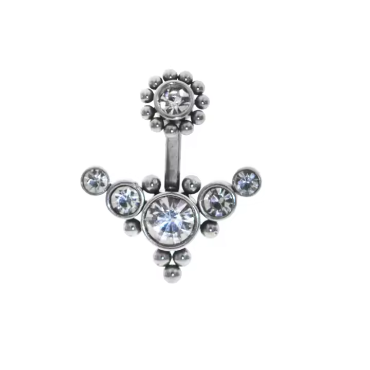 Piercing de cristal de 14g para el ombligo, piercing para el ombligo, barra, colgante, joyería para el cuerpo, unisex, nuevos estilos - 1
