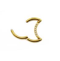 Piercing G23 de titanio en forma de luna para nariz, piercing para el tabique nasal, de la oreja tragus, cartílago, hélice, labio, segmento de aro, anillos para la nariz, circón - details 5