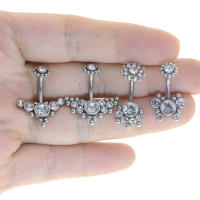 Piercing de cristal de 14g para el ombligo, piercing para el ombligo, barra, colgante, joyería para el cuerpo, unisex, nuevos estilos - details 2