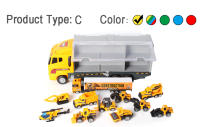 Big Construction Trucks Set 1:64 Scale Toys Mini Diecast Alloy Car Model Engineering Toys Vehicles Carrier Truck Gifts Boys Toys - details 3