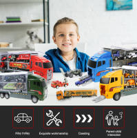 Big Construction Trucks Set 1:64 Scale Toys Mini Diecast Alloy Car Model Engineering Toys Vehicles Carrier Truck Gifts Boys Toys - details 2