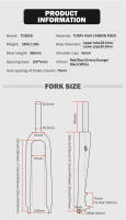 TOSEEK Carbon Fork 29 Straight Tube Bike Fork 560g Hard Carbon Mtb Fork 29 Front Fork For Bicycle - details 2