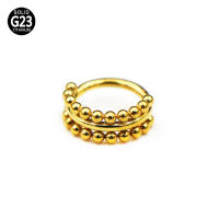 Piercing g23 de 3 filas para el cartílago de la oreja, joyería para piercing, anillos para la nariz, segmento con bisagras, 8-12mm, 1 unidad - details 8