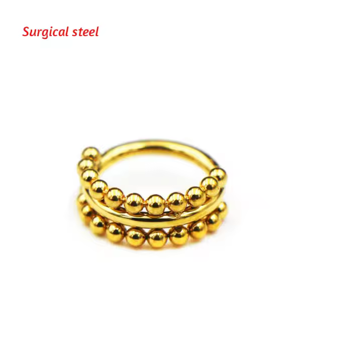 Piercing g23 de 3 filas para el cartílago de la oreja, joyería para piercing, anillos para la nariz, segmento con bisagras, 8-12mm, 1 unidad - 1