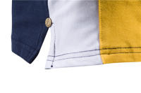 Camiseta Polo Bordada con Insignia AIOPESON 100% Algodón para Hombres Manga Corta Diseño de Patchwork de Alta Calidad para Verano - details 10