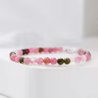 Pulsera de Tourmalina Hecha a Mano en de 4mm con Piedra Natural de 4mm para Mujeres Joyería de Fiesta Regalo de Bangles de Amatista - details 4