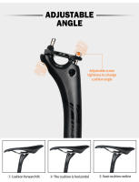 TOSEEK Carbon Seatpost 27.2/30.8/31.6mm Matte Black MTB/Road Bike Seat Post Length 400mm Seat Tube Bicycle Parts - details 8