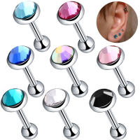 Piercing para el cartílago, piercing para la parte superior de la oreja, joyería para el cuerpo, Gema Cz de 1,2x6mm - details 1