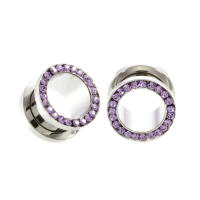 Expansor de acero inoxidable para oreja, joyería para piercing corporal, expansor de tapones para los oídos de un solo túnel de carne, estirador de oreja de 2-20mm, 1 par - details 11