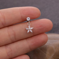 2 uds 6 diseño tragus piercing pendientes cz piercing joyería pendientes pendiente para trago Concha pendientes de cartílago de hélice pendiente - details 13