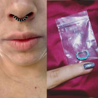 Aros de circonia aaa de 16G para mujer, piercing para la nariz, color plateado, joyería para el cuerpo, piercing para el pezón y el tabique falso - details 13