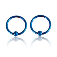 Lote de 2 anillos de aro con cuentas de acero inoxidable bcr de alta calidad, joyería para piercing corporal, para cejas, tragus, nariz, pezón, barra, labios, 16g - details 7