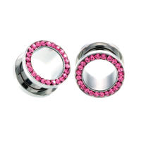 Expansor de acero inoxidable para oreja, joyería para piercing corporal, expansor de tapones para los oídos de un solo túnel de carne, estirador de oreja de 2-20mm, 1 par - details 12