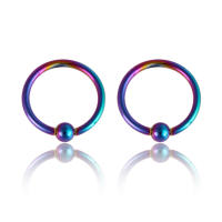 Lote de 2 anillos de aro con cuentas de acero inoxidable bcr de alta calidad, joyería para piercing corporal, para cejas, tragus, nariz, pezón, barra, labios, 16g - details 8