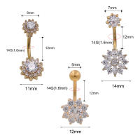 1Pc doble de ombligo piercing joya nombril vientre piercing pendiente de ombligo de perforación del vientre de sexo cuerpo piercings de joyería - details 2