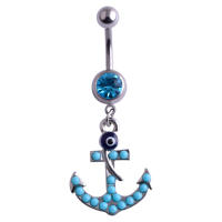 Piercing de acero azul para el ombligo, pendiente para el ombligo, anillos de cristal, piercing para el ombligo, joyería sexual para el cuerpo, 1 ud. - details 7