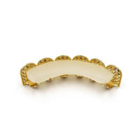Juego de dientes de plata y oro estilo hip hop para hombre y mujer, joyería brillante, color dorado y plateado, 1 ud. - details 8