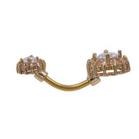 1Pc doble de ombligo piercing joya nombril vientre piercing pendiente de ombligo de perforación del vientre de sexo cuerpo piercings de joyería - details 16