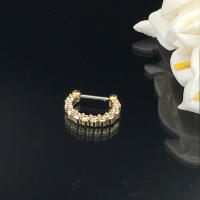 Aros de circonia aaa de 16G para mujer, piercing para la nariz, color plateado, joyería para el cuerpo, piercing para el pezón y el tabique falso - details 17