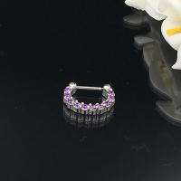 Aros de circonia aaa de 16G para mujer, piercing para la nariz, color plateado, joyería para el cuerpo, piercing para el pezón y el tabique falso - details 19