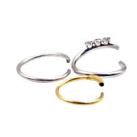 Starbeauty 1pc nueva moda anillo de la nariz de diamantes de imitación vintage Acero inoxidable nariz aro anillo para las mujeres joyería para mujer bijoux - details 4