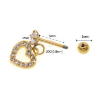 2 uds 6 diseño tragus piercing pendientes cz piercing joyería pendientes pendiente para trago Concha pendientes de cartílago de hélice pendiente - details 4