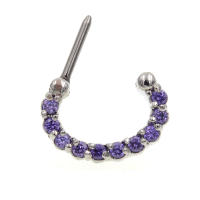 Aros de circonia aaa de 16G para mujer, piercing para la nariz, color plateado, joyería para el cuerpo, piercing para el pezón y el tabique falso - details 22