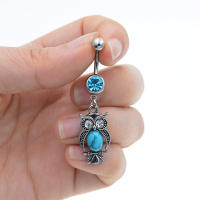 Piercing de acero azul para el ombligo, pendiente para el ombligo, anillos de cristal, piercing para el ombligo, joyería sexual para el cuerpo, 1 ud. - details 10