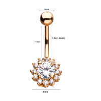 Pendiente de acero quirúrgico para el ombligo, piercing para el ombligo, piercing para el ombligo, joyería para el cuerpo - details 6