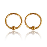 Lote de 2 anillos de aro con cuentas de acero inoxidable bcr de alta calidad, joyería para piercing corporal, para cejas, tragus, nariz, pezón, barra, labios, 16g - details 2