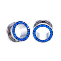 Expansor de acero inoxidable para oreja, joyería para piercing corporal, expansor de tapones para los oídos de un solo túnel de carne, estirador de oreja de 2-20mm, 1 par - details 10
