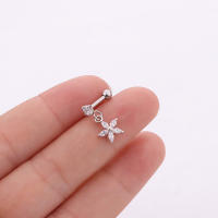 2 uds 6 diseño tragus piercing pendientes cz piercing joyería pendientes pendiente para trago Concha pendientes de cartílago de hélice pendiente - details 6