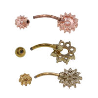 1Pc doble de ombligo piercing joya nombril vientre piercing pendiente de ombligo de perforación del vientre de sexo cuerpo piercings de joyería - details 3