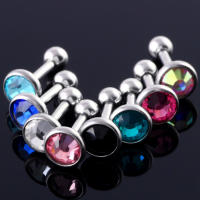 Piercing para el cartílago, piercing para la parte superior de la oreja, joyería para el cuerpo, Gema Cz de 1,2x6mm - details 3
