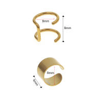 Pendiente de acero inoxidable para hombre y mujer, anillo de cartílago falso sin perforación, joyería corporal, piercing de hélice falsa, 2 piezas, 16g - details 15