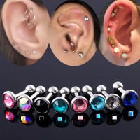 Piercing para el cartílago, piercing para la parte superior de la oreja, joyería para el cuerpo, Gema Cz de 1,2x6mm - details 2