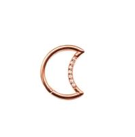 Piercing G23 de titanio en forma de luna para nariz, piercing para el tabique nasal, de la oreja tragus, cartílago, hélice, labio, segmento de aro, anillos para la nariz, circón - details 6