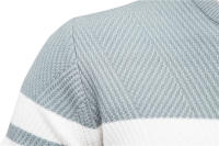 AIOPESON-Jersey de manga larga con cuello redondo para hombre, suéteres ajustados cálidos, ropa informal de moda, otoño - details 12