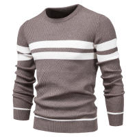 AIOPESON-Jersey de manga larga con cuello redondo para hombre, suéteres ajustados cálidos, ropa informal de moda, otoño - details 9