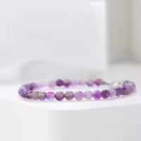 Pulsera de Tourmalina Hecha a Mano en de 4mm con Piedra Natural de 4mm para Mujeres Joyería de Fiesta Regalo de Bangles de Amatista - details 3